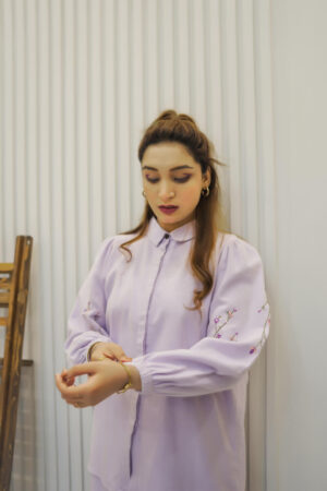 Lilac Whisper Embroidered Two-Piece Set